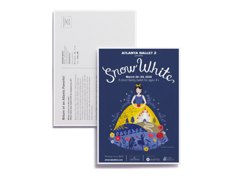 Atlanta ballet snow white postcard